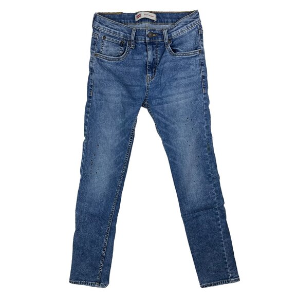 Levi's 510 Skinny Blue Jeans Size 16 Reg 28x30 Stretch Denim Adjustable Boys Kid - Picture 2 of 16